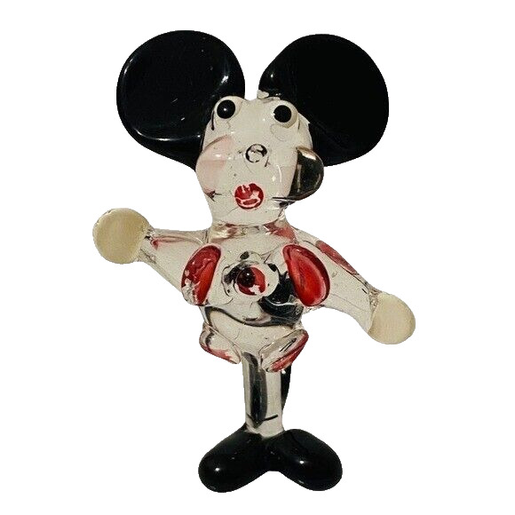 Blown Glass Mickey Figurine