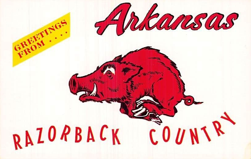 Postcard AR: Greetings from Arkansas Razorback Country