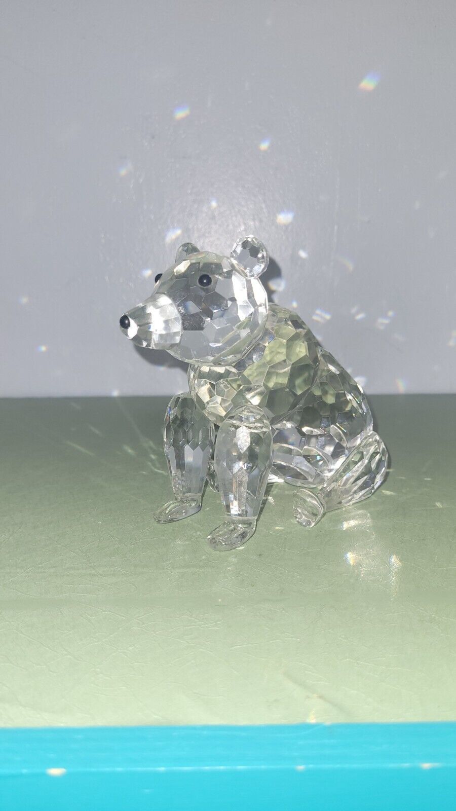 Large Shannon Crystal By Godinger Sitting Bear Crystal Sculpture Gorgeous 