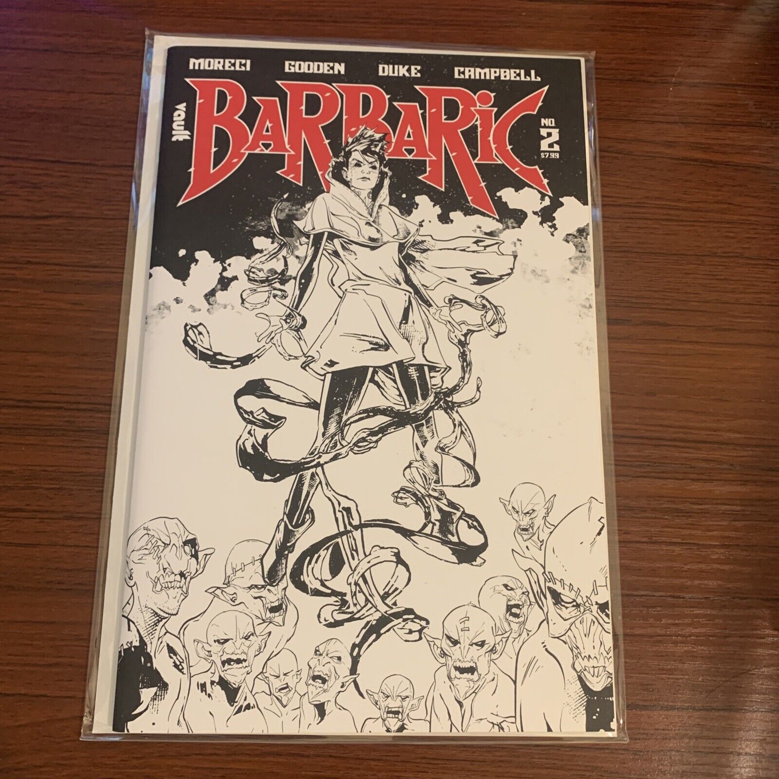 BARBARIC #2 (VAULT 2021) DELUXE BLACK & WHITE VARIANT - BAGGED & BOARDED