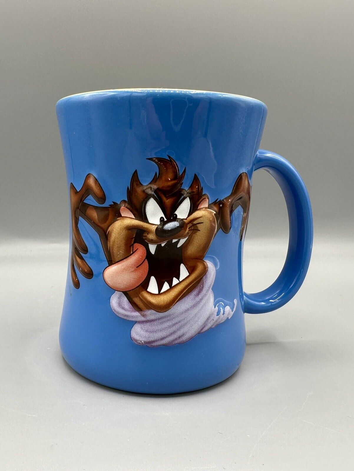 1999 Vintage Warner Bros Looney Tunes 3D Tasmanian Devil Mug Cup Ceramic 12oz