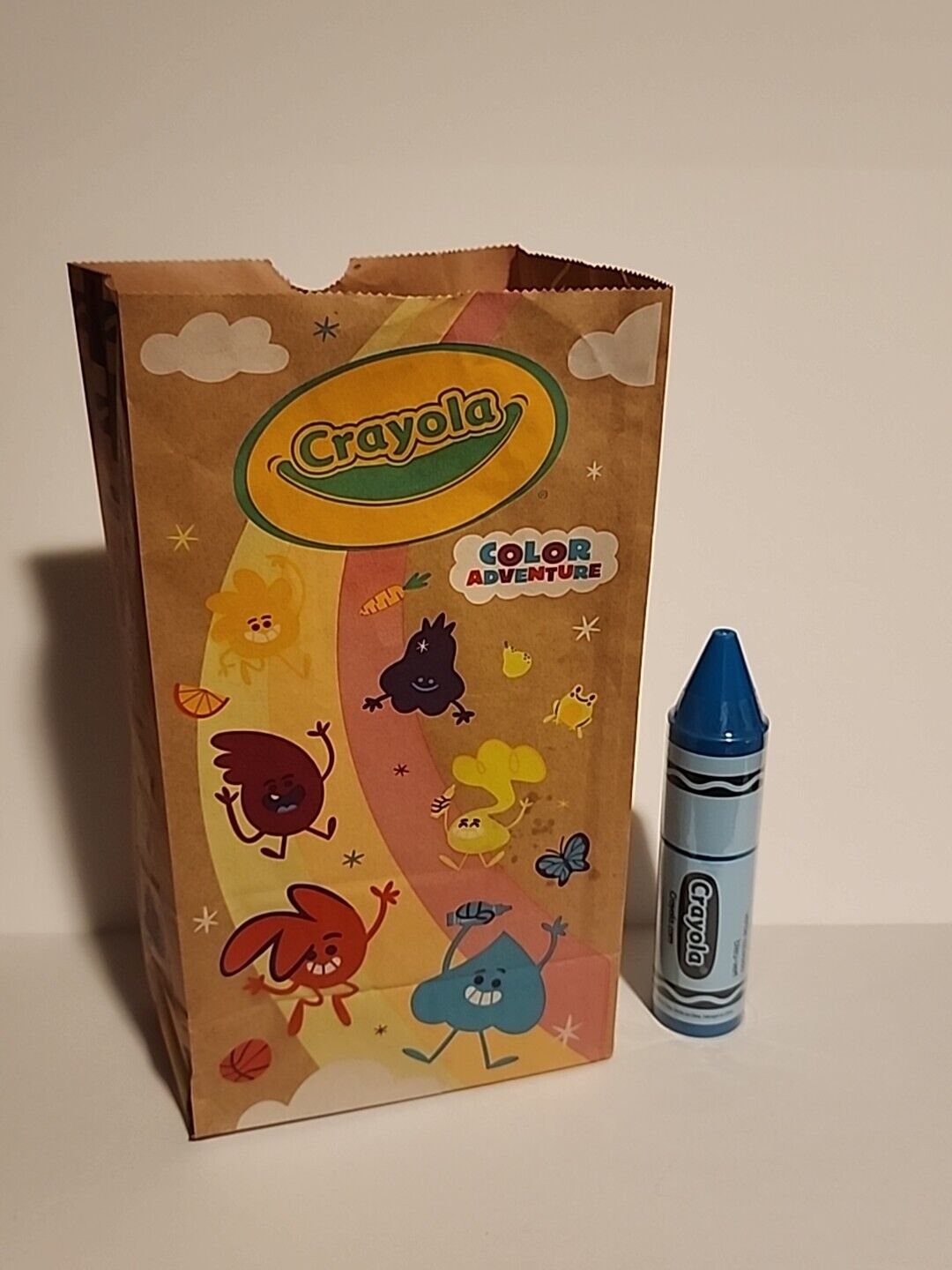 Wendy’s Crayola Blue Green Crayon Toy New Sealed WITH Exclusive BAG