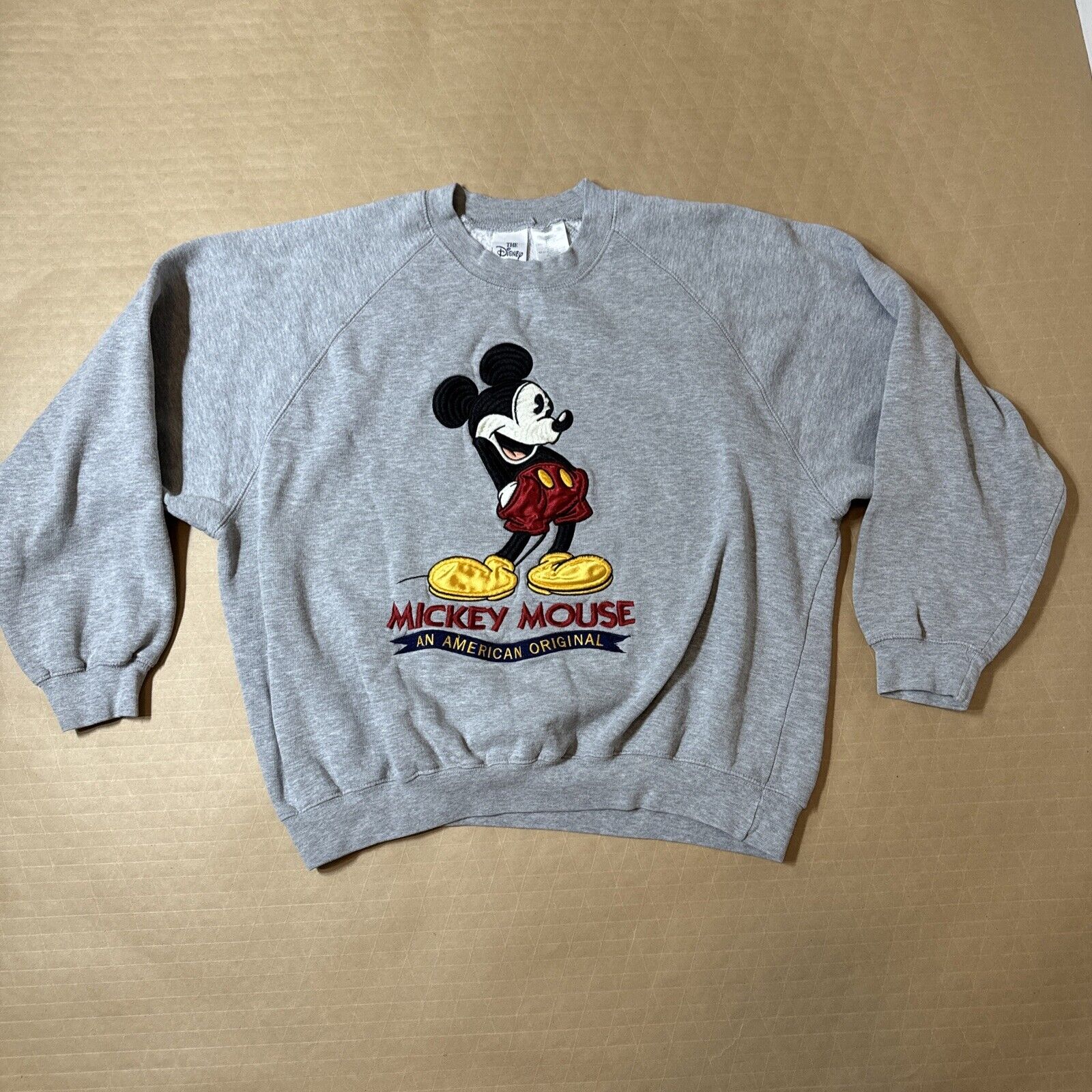 Vintage The Disney Store Mickey Mouse Sweatshirt Size Medium Embroidered Unisex