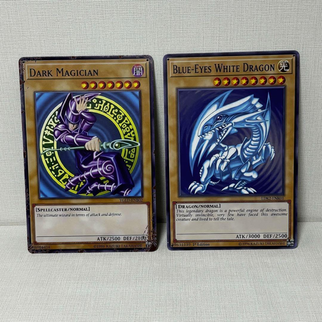 Blue-Eyes White Dragon Black Magician Yu-Gi-Oh Tin Sign Makeover Retro Yu-Gi-Oh