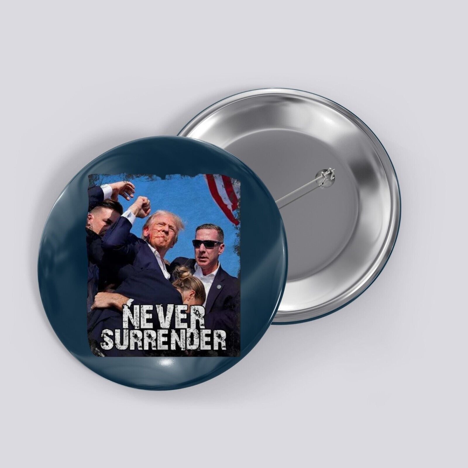 Pray For President Trump Never Surrender Button