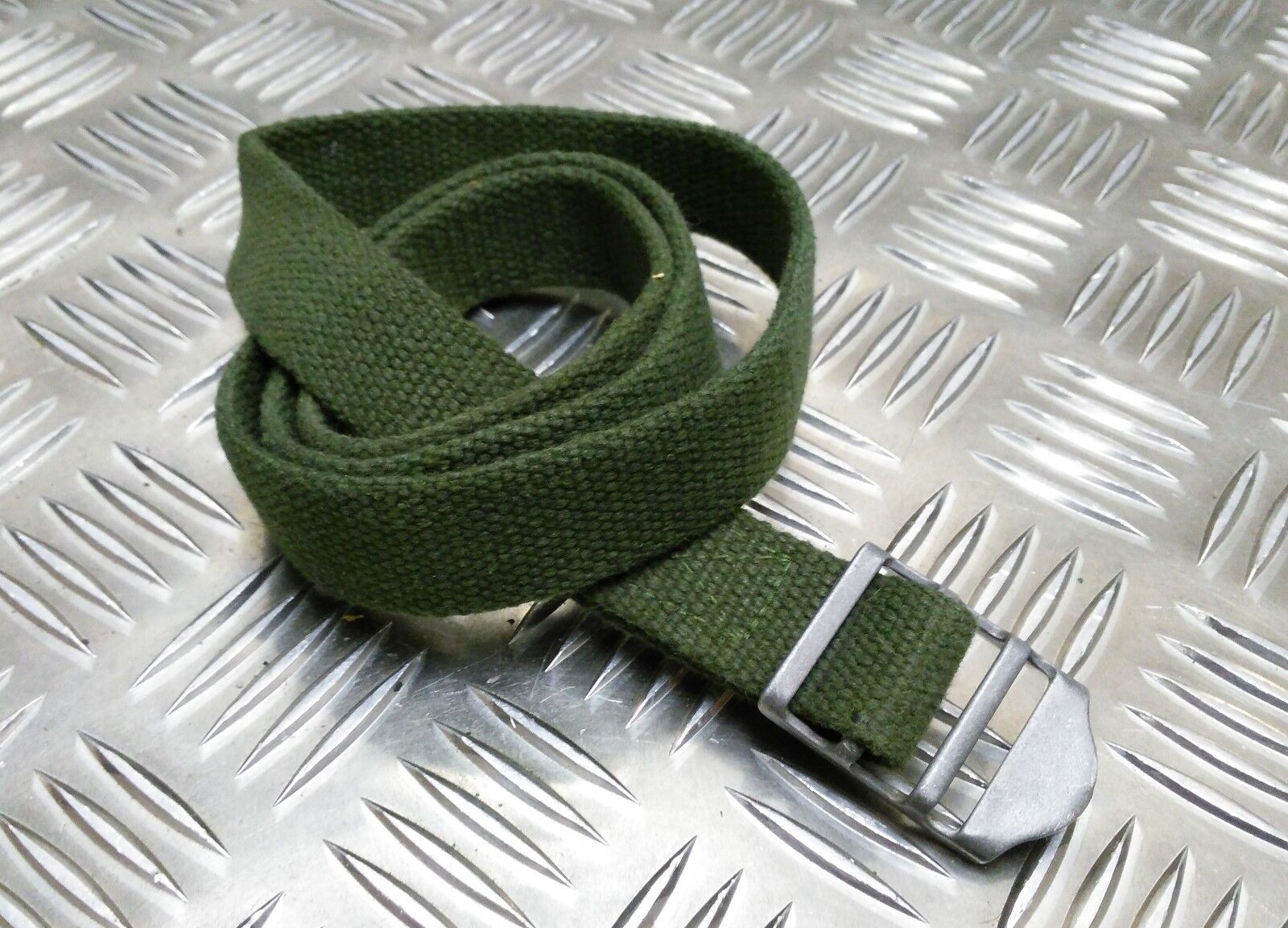 Genuine Vintage Military Issue Green Canvas Webbing Issued Utility Pack Strap 