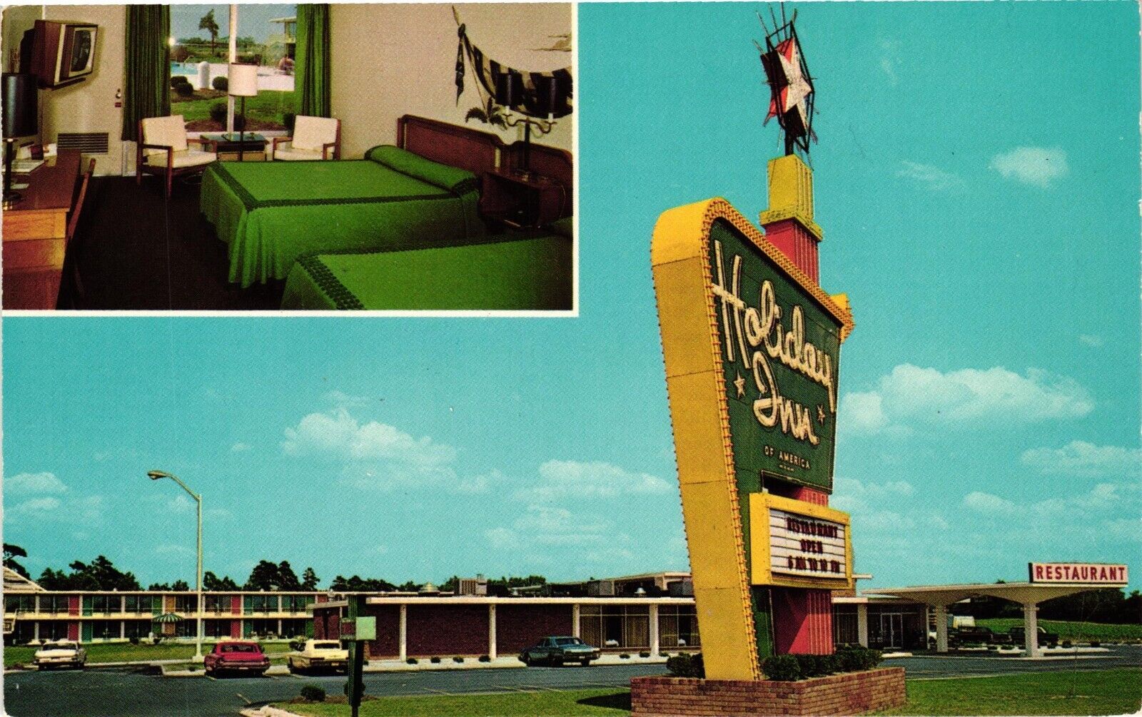 Holiday Inn Dunn North Carolina NC Vintage Postcard Unposted C1950