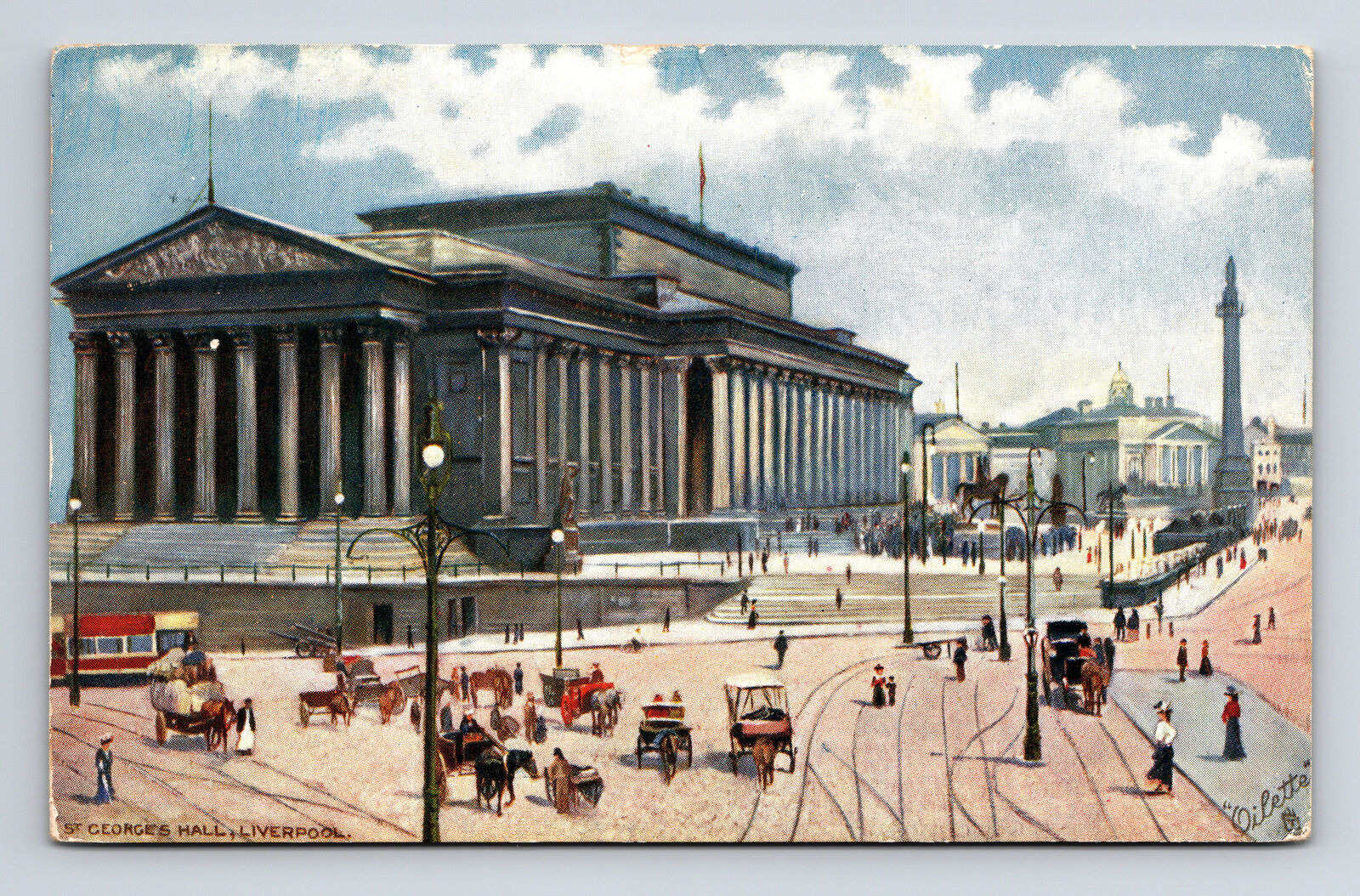 St George's Hall Liverpool England UK Raphael Tuck's Oilette Postcard