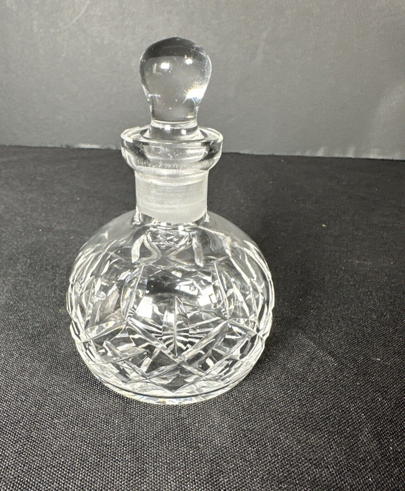 Waterford Crystal LISMORE Round Perfume Bottle with Stopper - 4 1/4