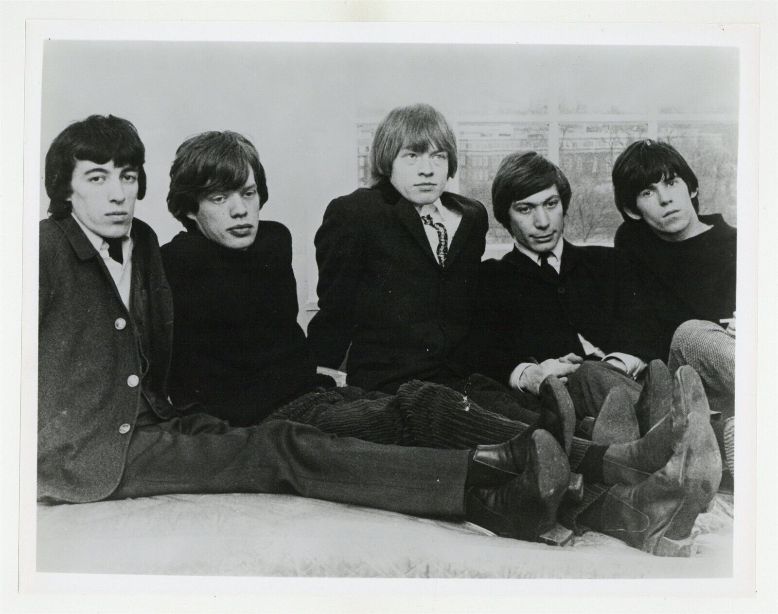 Rolling Stones 1964 Original Band Photo 8x10 Brian Jones/Mick Jagger Decca 10932
