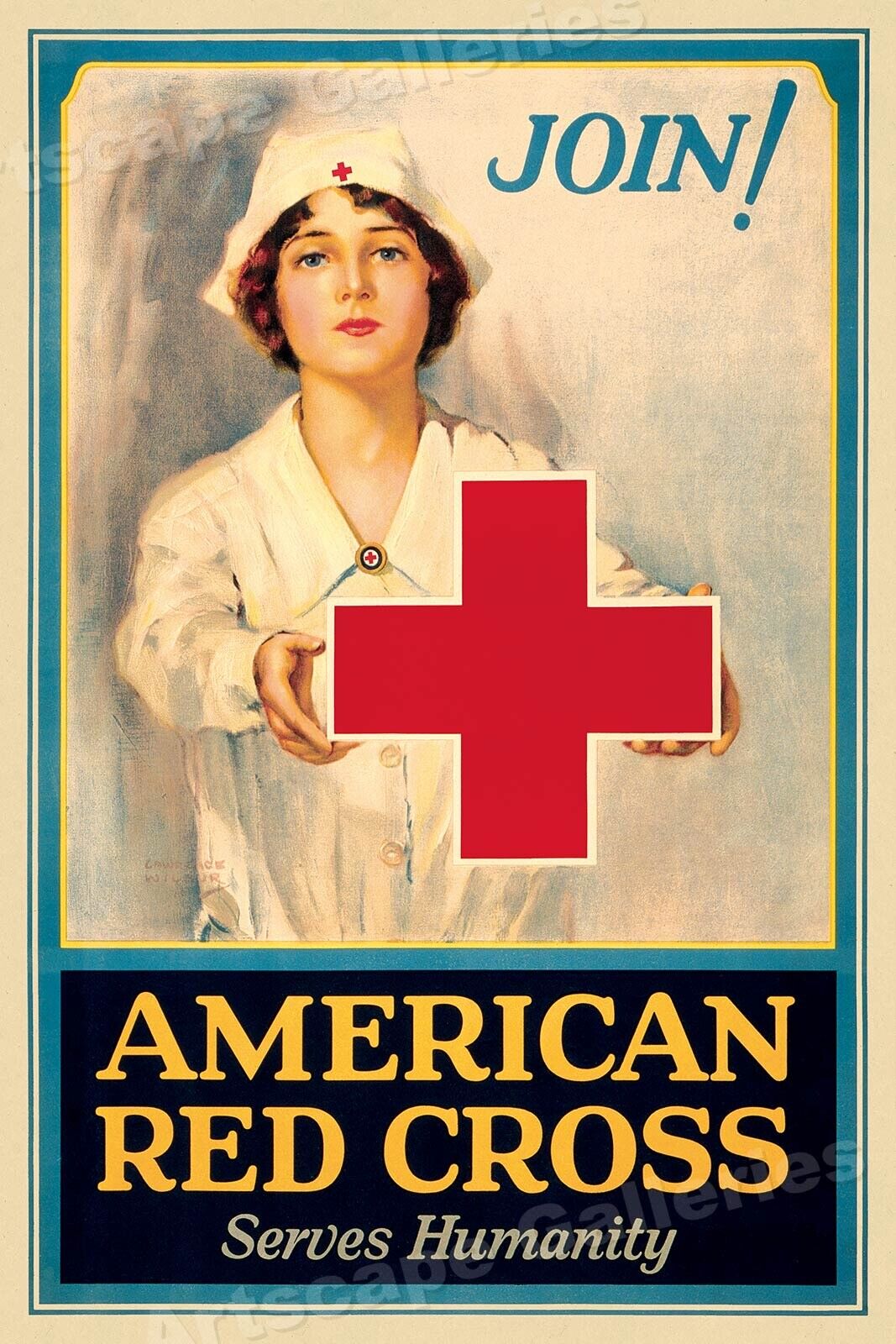 American Red Cross World War I 1916 Nursing Poster - 16x24