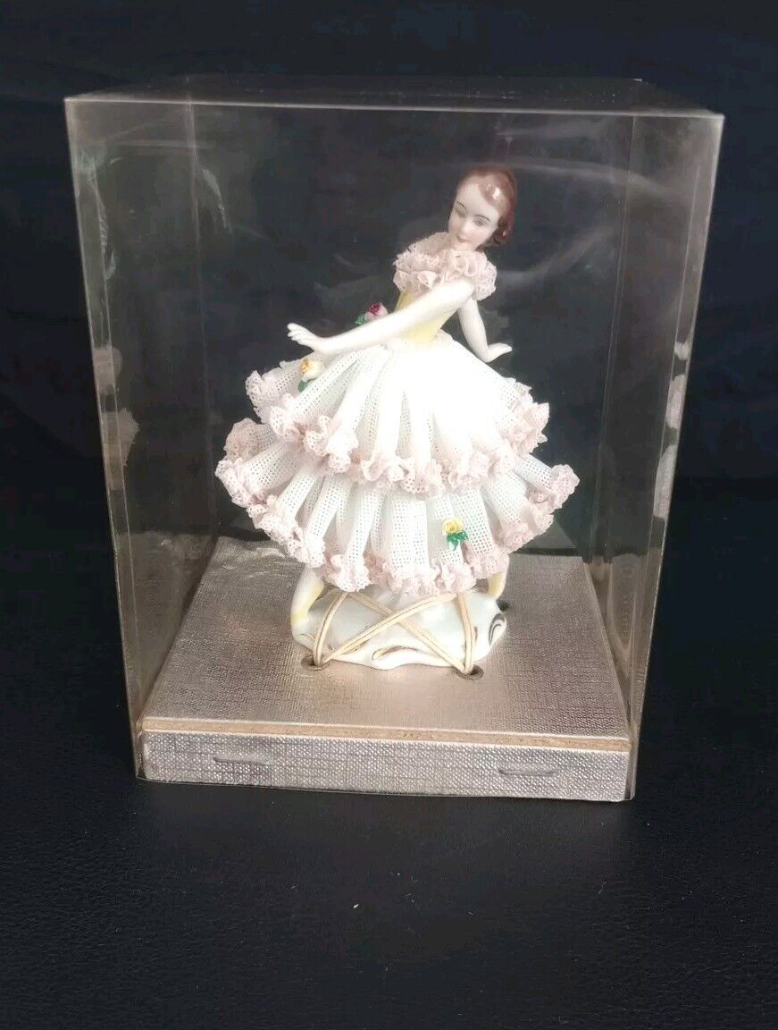 Rare “Dresden” Ballerina Figurine In Original Packaging Approx 4.5