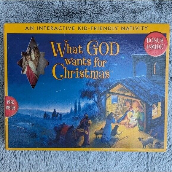 What God Wants for Christmas Interactive Kid-Friendly Nativity Christmas Holiday