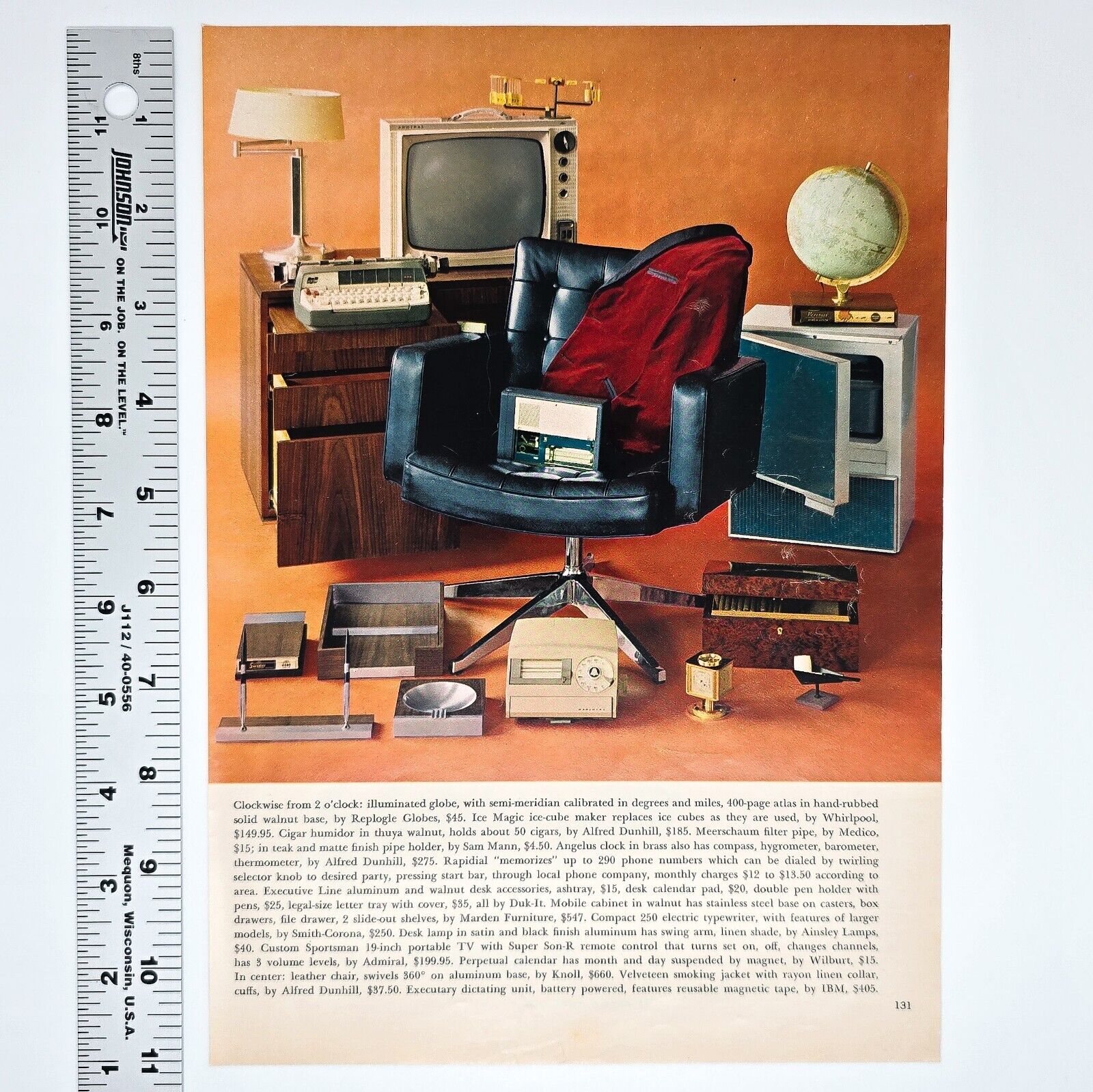 Vintage MCM Furniture Midcentury Technology Chair Office Advertisement Modern