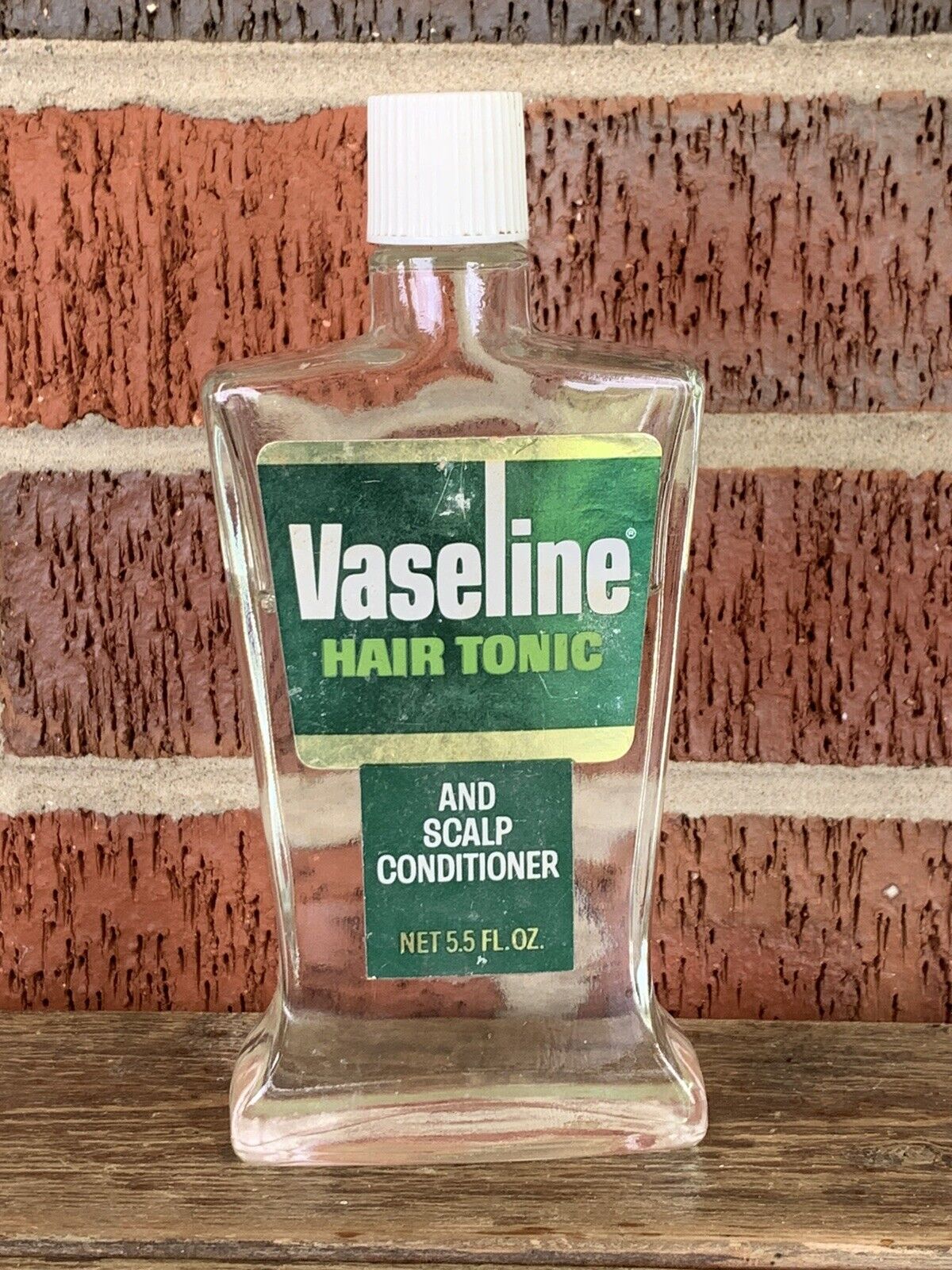 Vintage Vaseline Hair Tonic and Scalp Conditioner Glass Bottle-Barber-5.5 Oz