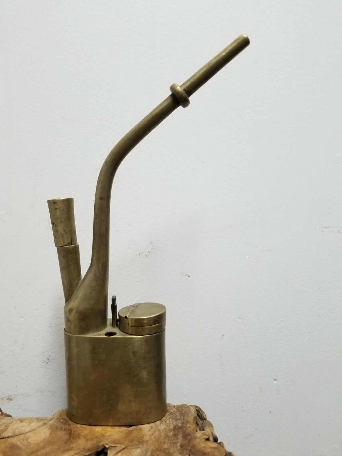 1920s Asian Old Antique Hand Carved Brass Hookah 