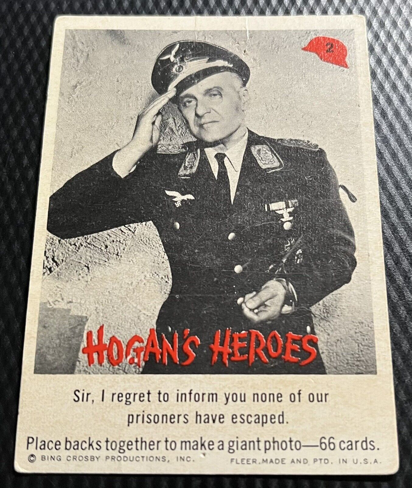 1965 Fleer Hogan's Heroes - Card #2 - Lesser Grade Condition - Flaws