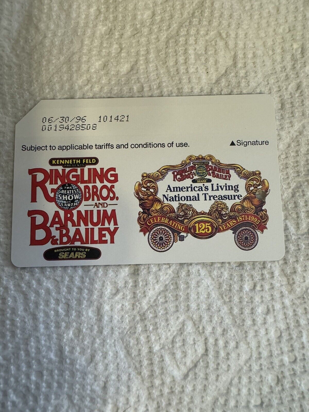 Expired NYC MTA Metrocard Ringling Bros. and Barnum & Bailey Circus - LOGO（A1）