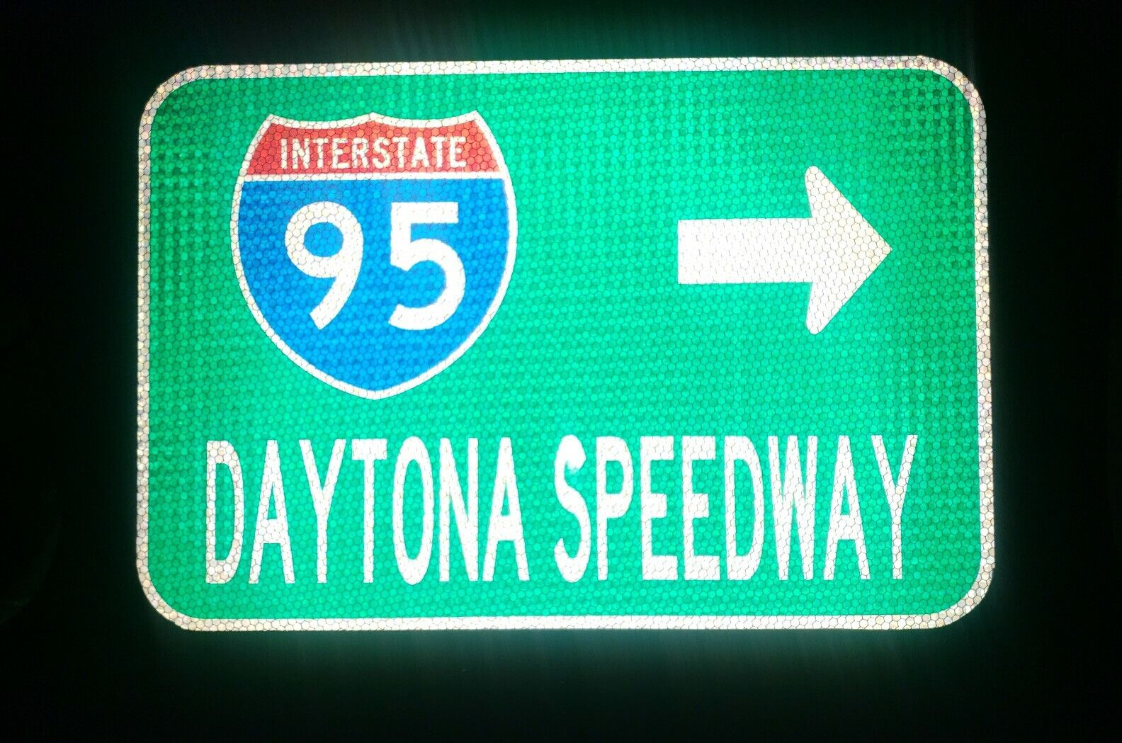 DAYTONA INTERNATIONAL SPEEDWAY route road sign, Florida, NASCAR, Daytona 500
