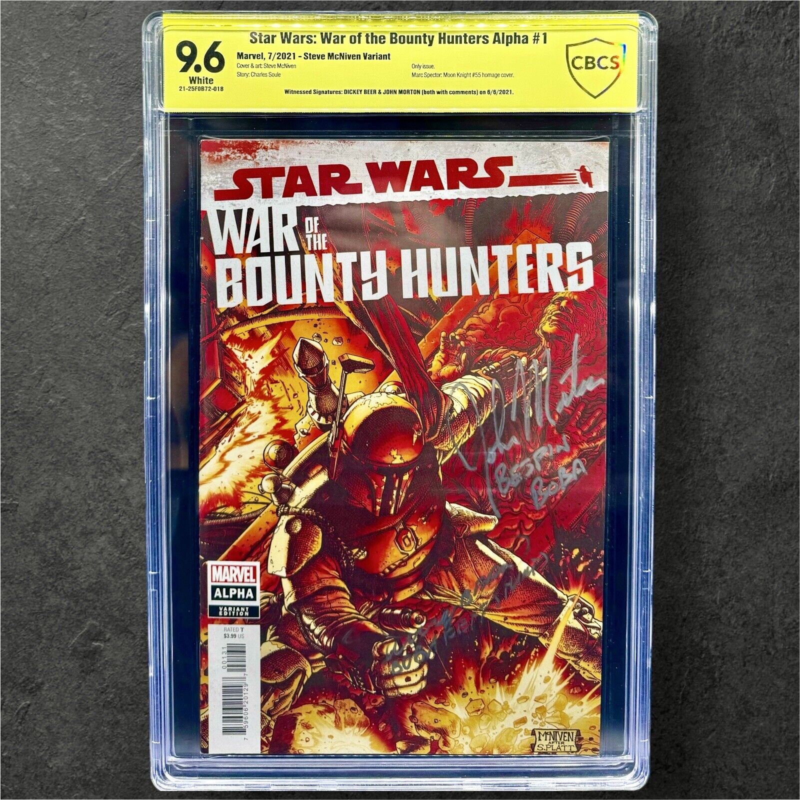 Star Wars War of the Bounty Hunters Alpha 1 (2021 Marvel) CBCS 9.6 Steve McNiven