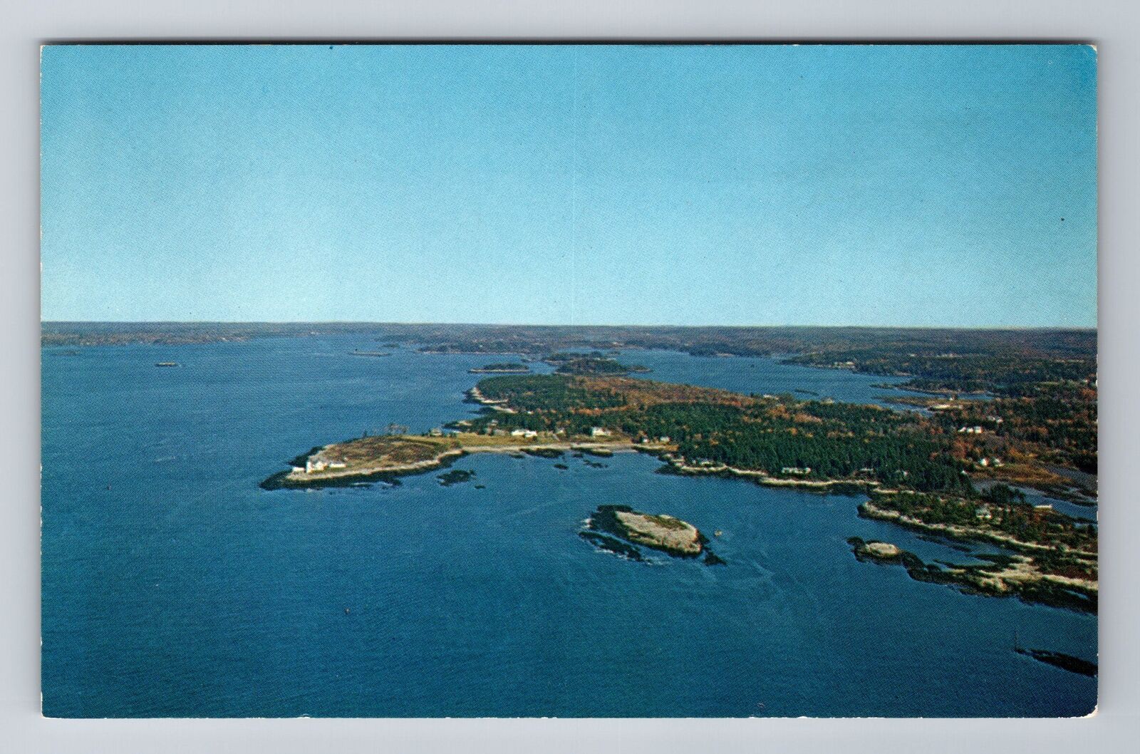 West Southport ME-Maine, Hendrick's Head, Lighthouse, Vintage Souvenir Postcard
