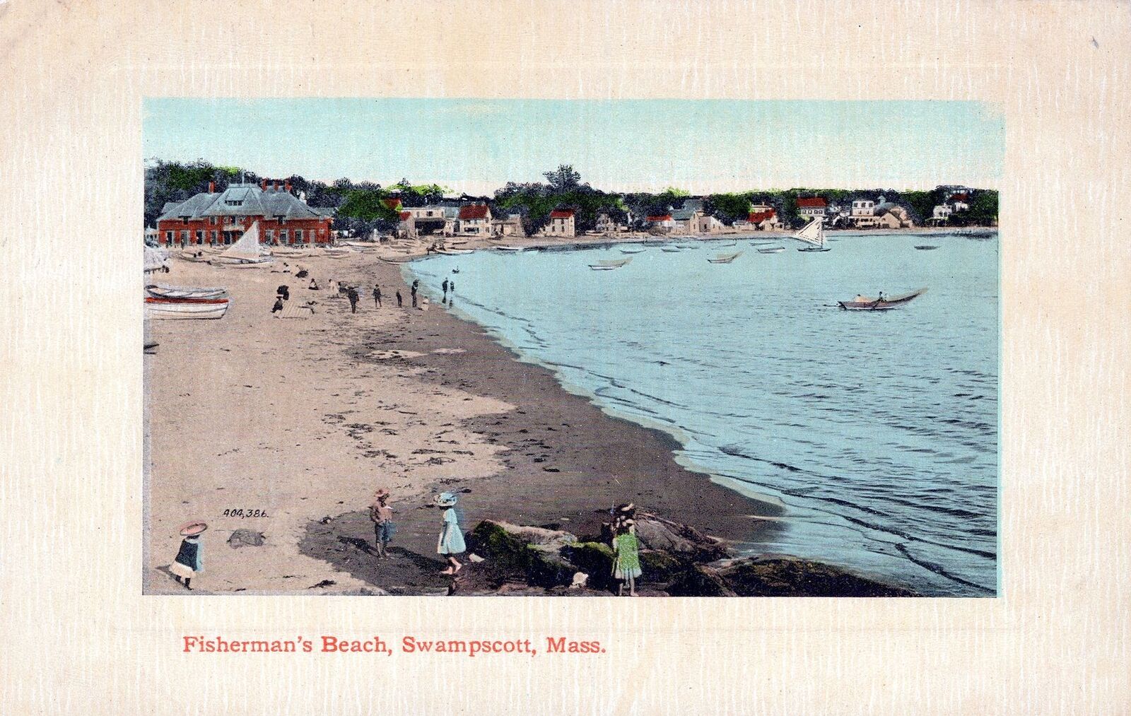 SWAMPSCOTT MA - Fisherman's Beach Postcard