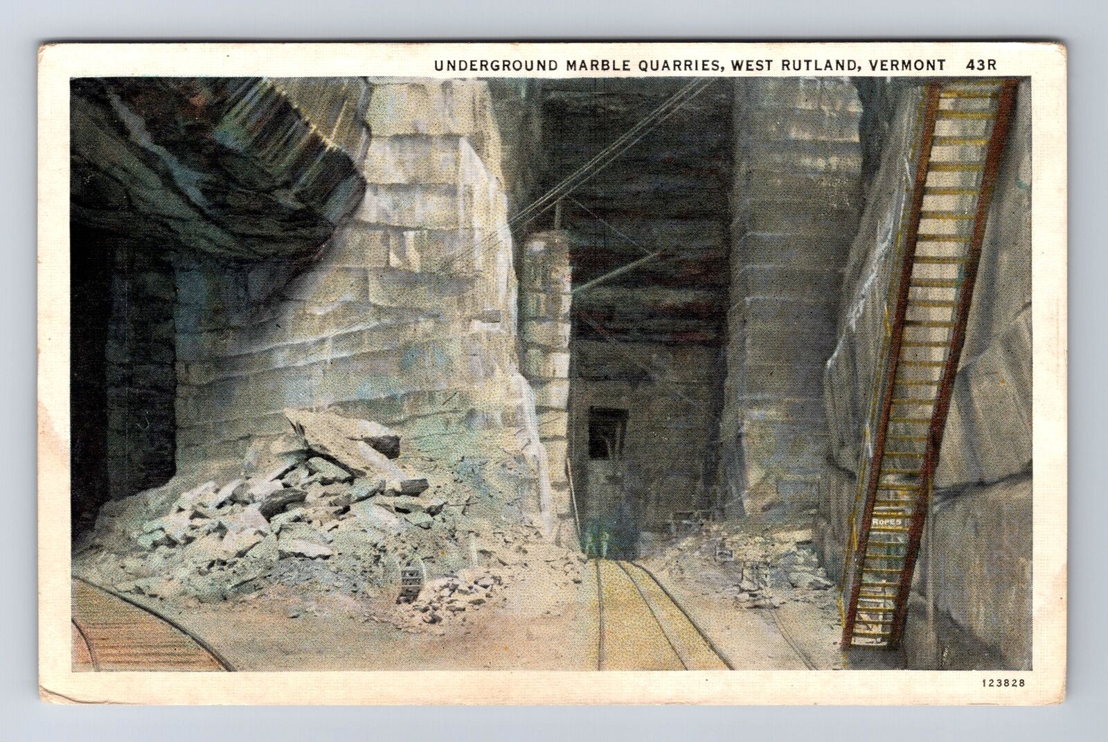West Rutland VT-Vermont, Underground Marble Quarries, Antique, Vintage Postcard