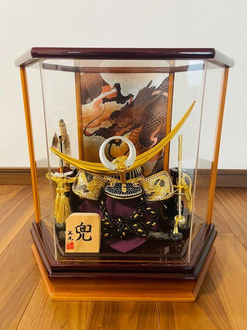 Kabuto Japanese Samurai Armor Helmet Display Dragon Gold DATE MASAMUNE Model2