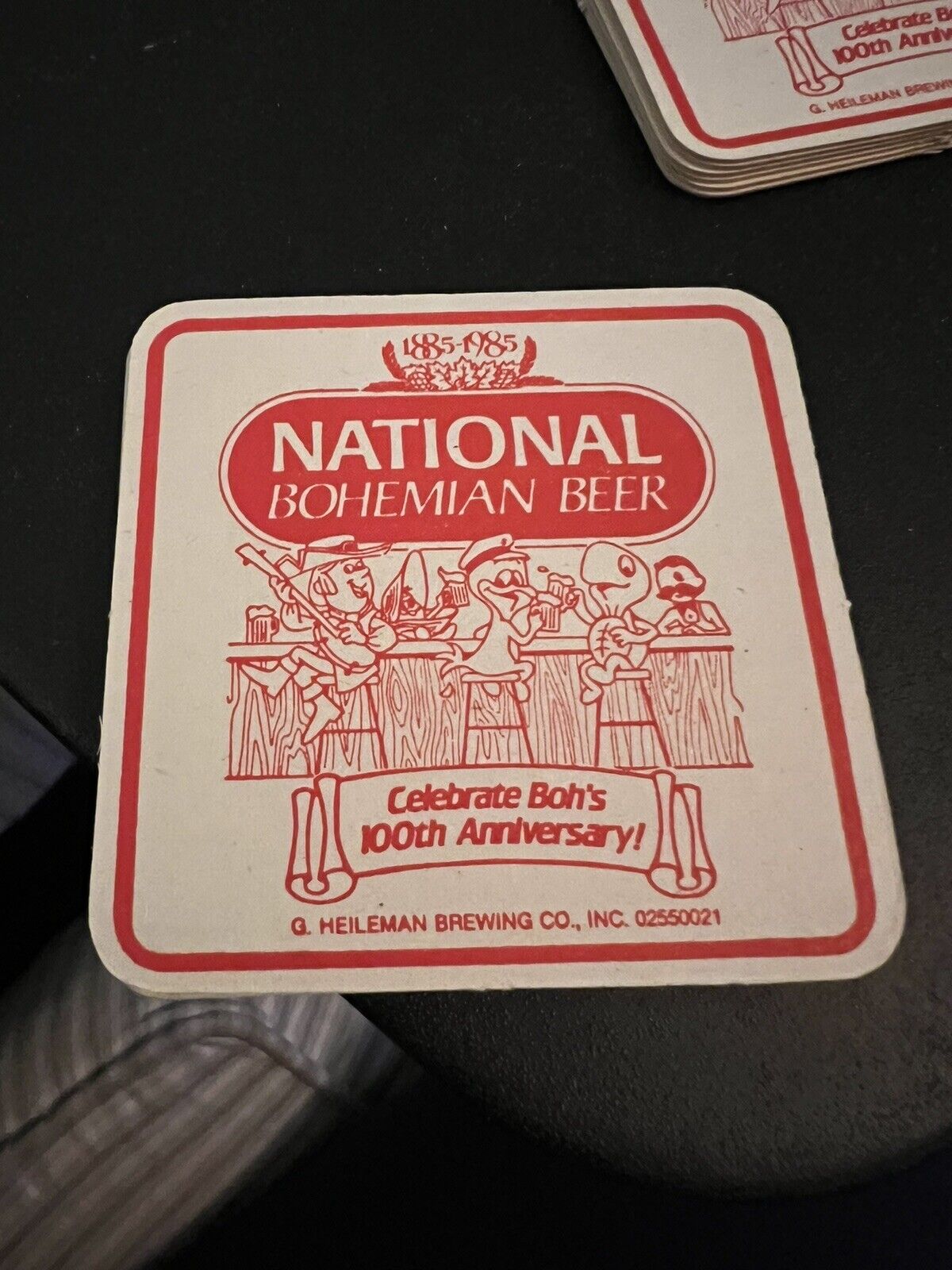 RARE 40 Vintage National Bohemian Beer Coaster Heileman Brewery Natty Bo 100th