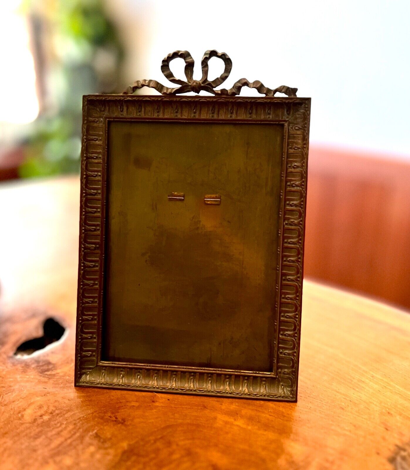 Antique Small French Bronze Picture Frame