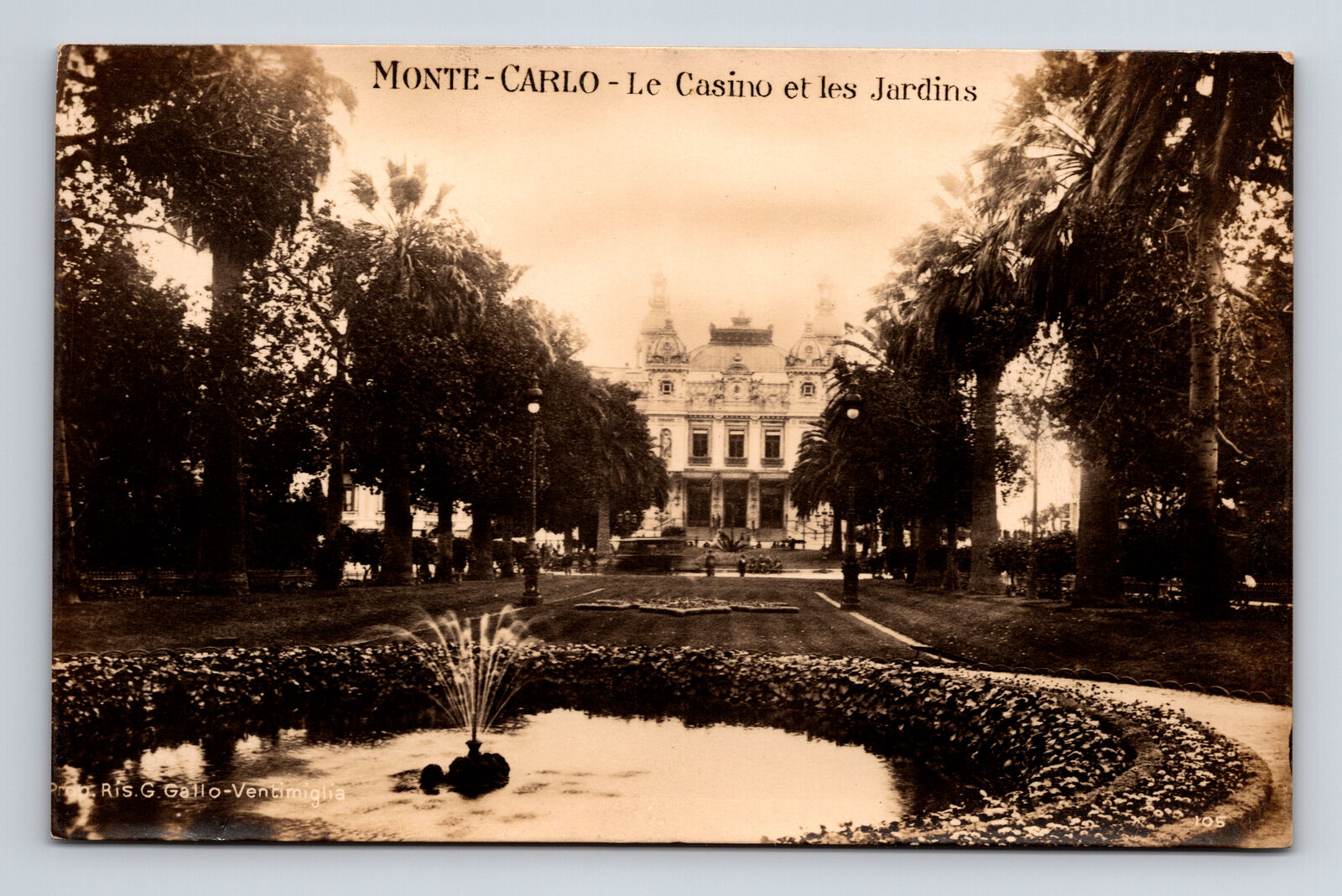RPPC Casino Monte Carlo Monte Carlo Monaco Postcard