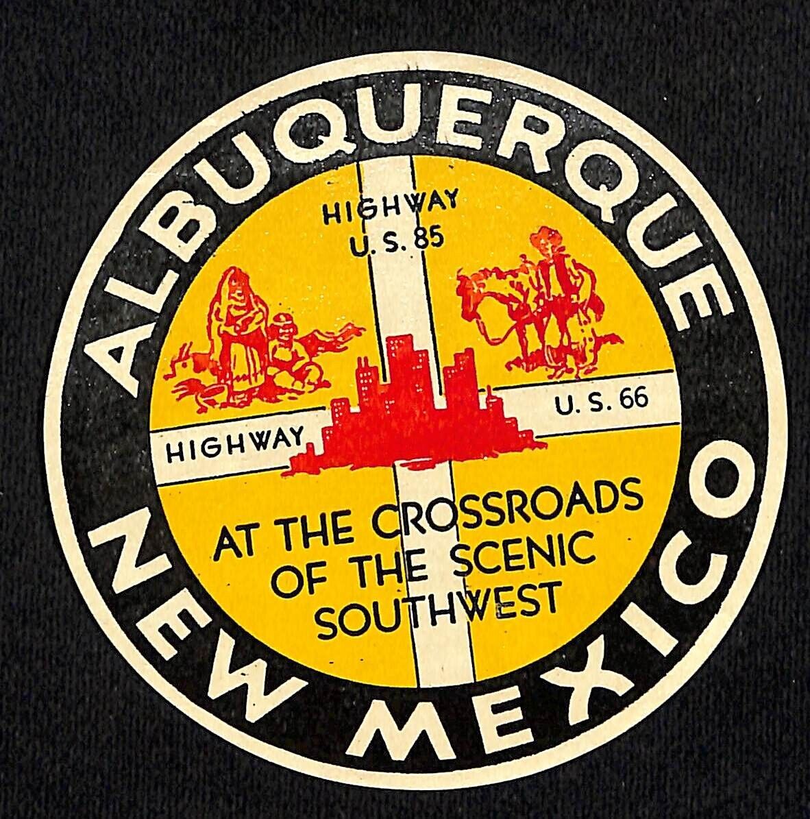 U.S. Highway 66 & 85 Crossroads Albuquerque Advertising Circular c1930's-40's