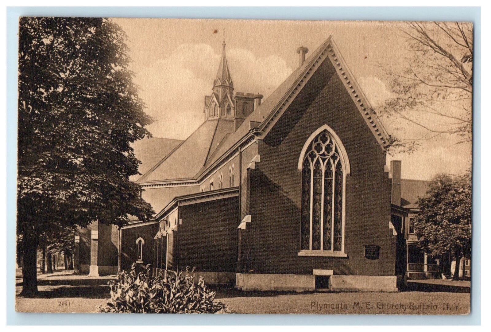 c1910 Plymouth M.E. Church Buffalo New York NY Antique Unposted Postcard