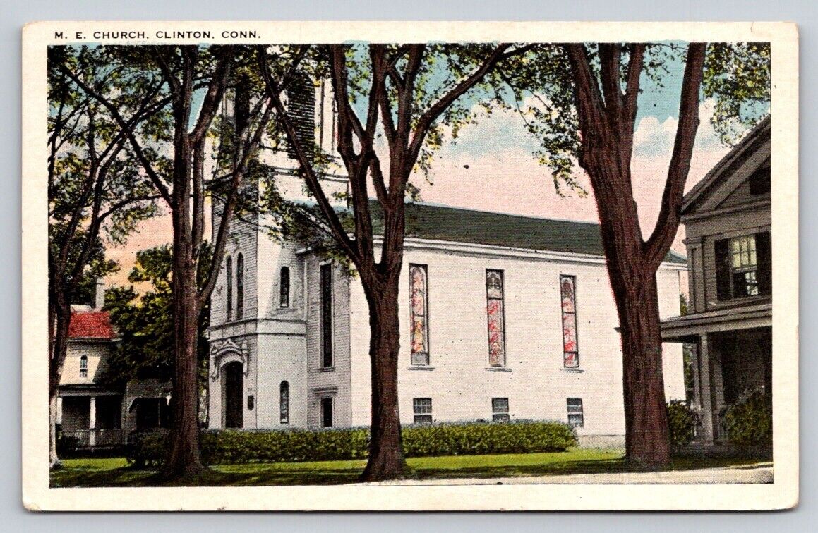 c1930s Methodist Church Clinton Connecticut  P619