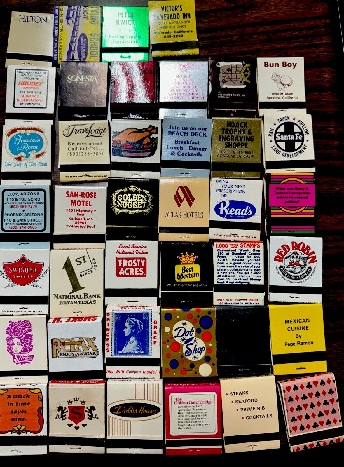 Lot of 40 Vintage Matchbooks. Collectors, phillumenism,