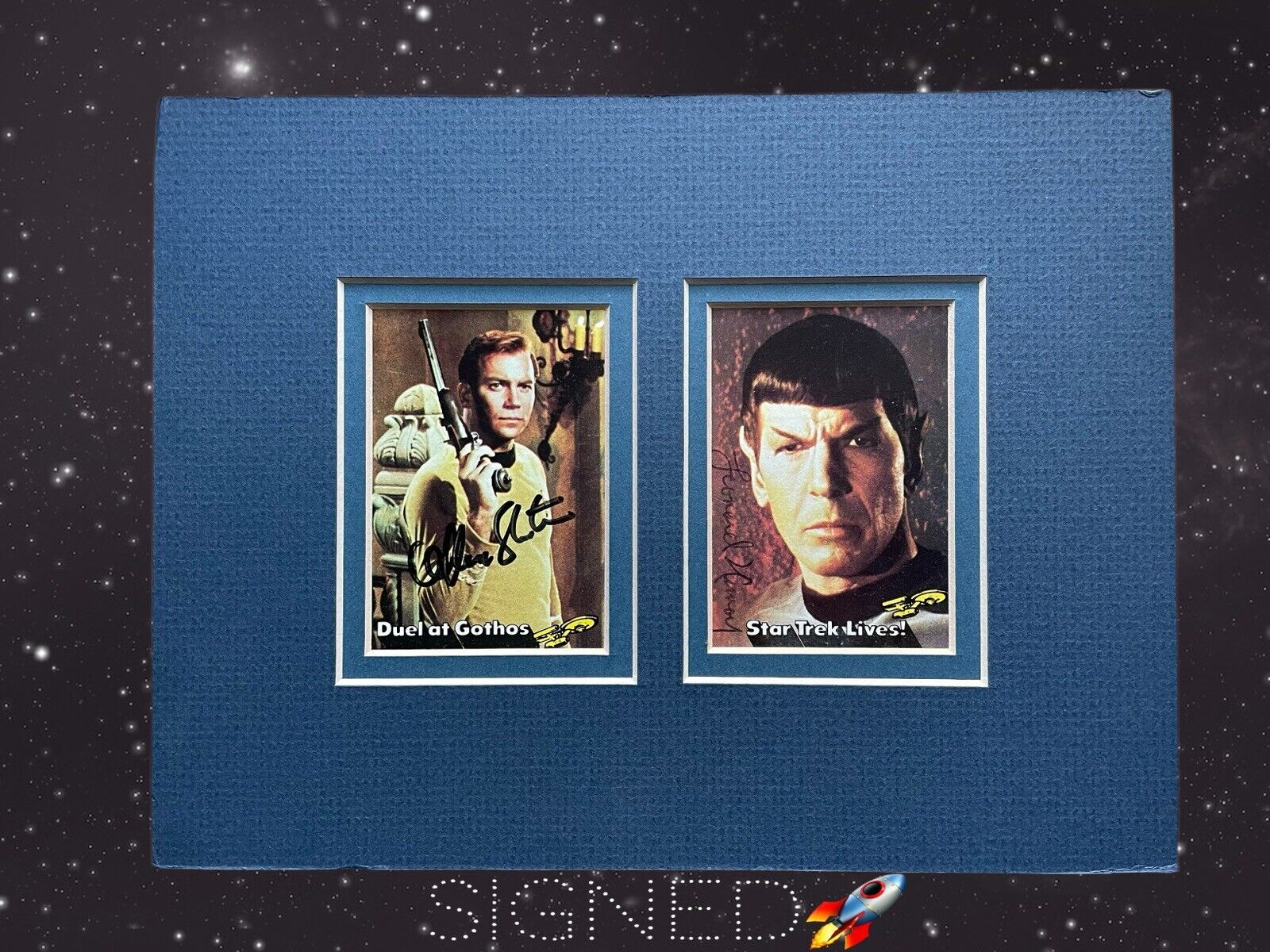 1976 Topps Star Trek Cards # 88 #38 Signed Framed