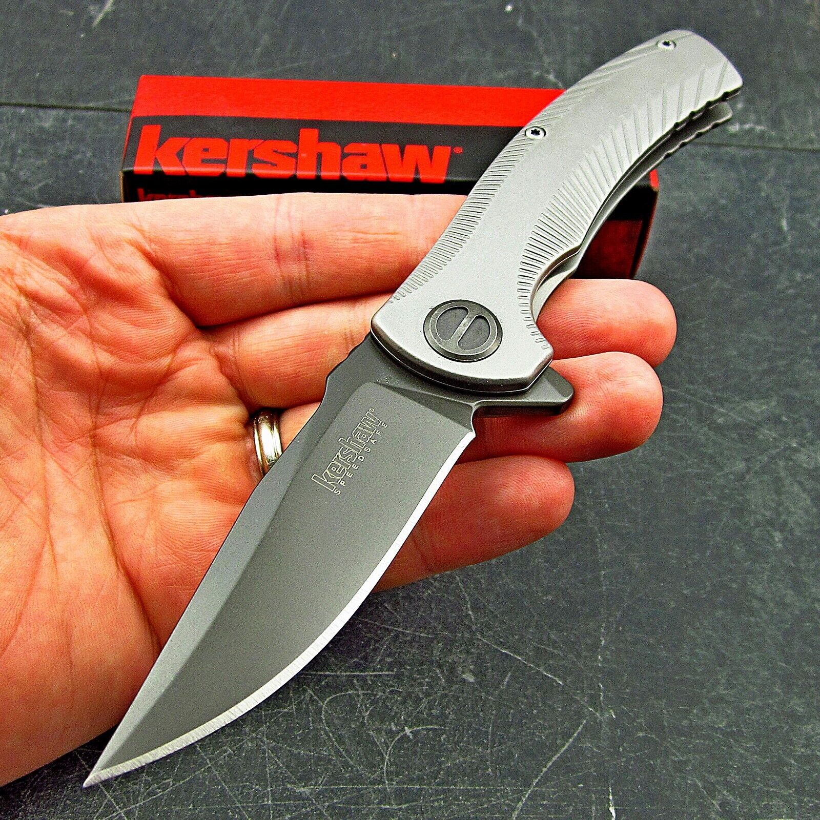 Kershaw Seguin Speedsafe Assisted Opening 8Cr13MoV Blade Folding Pocket Knife
