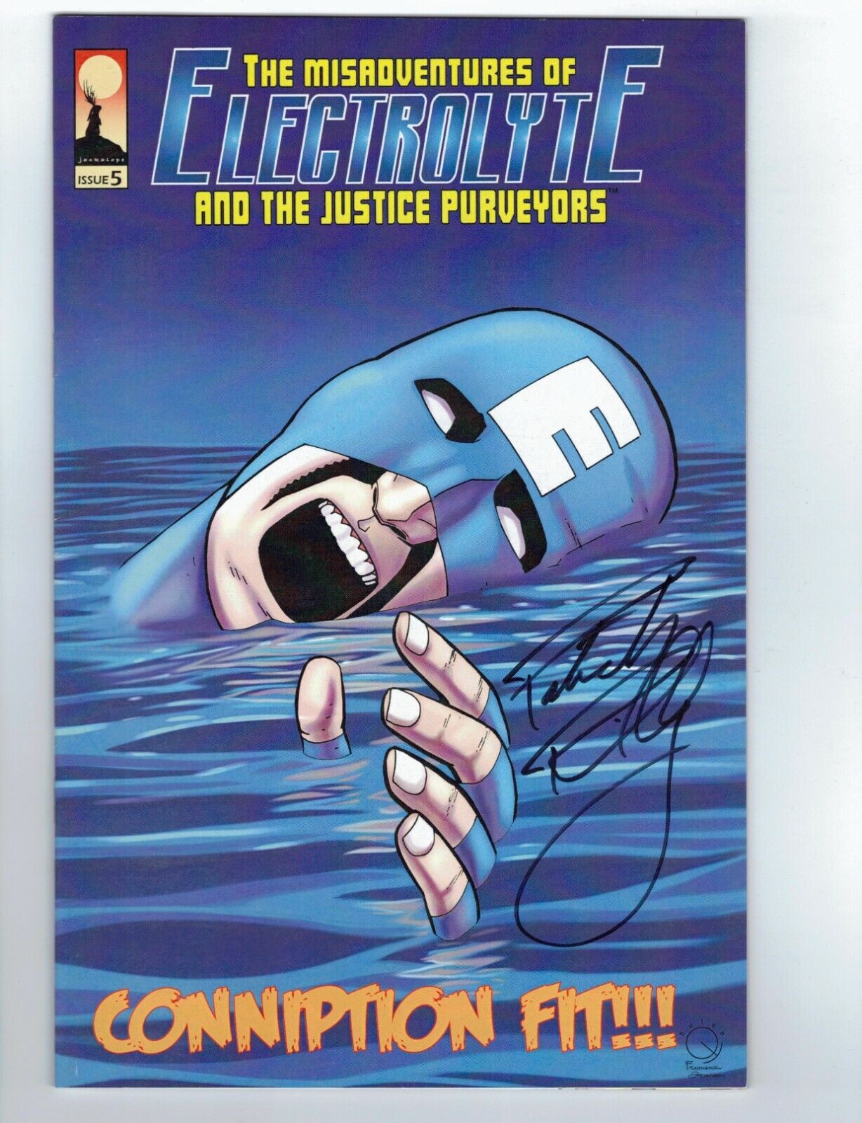 the Misadventures of Electrolyte and the Justice Purveyors #5 VF/NM signed comic