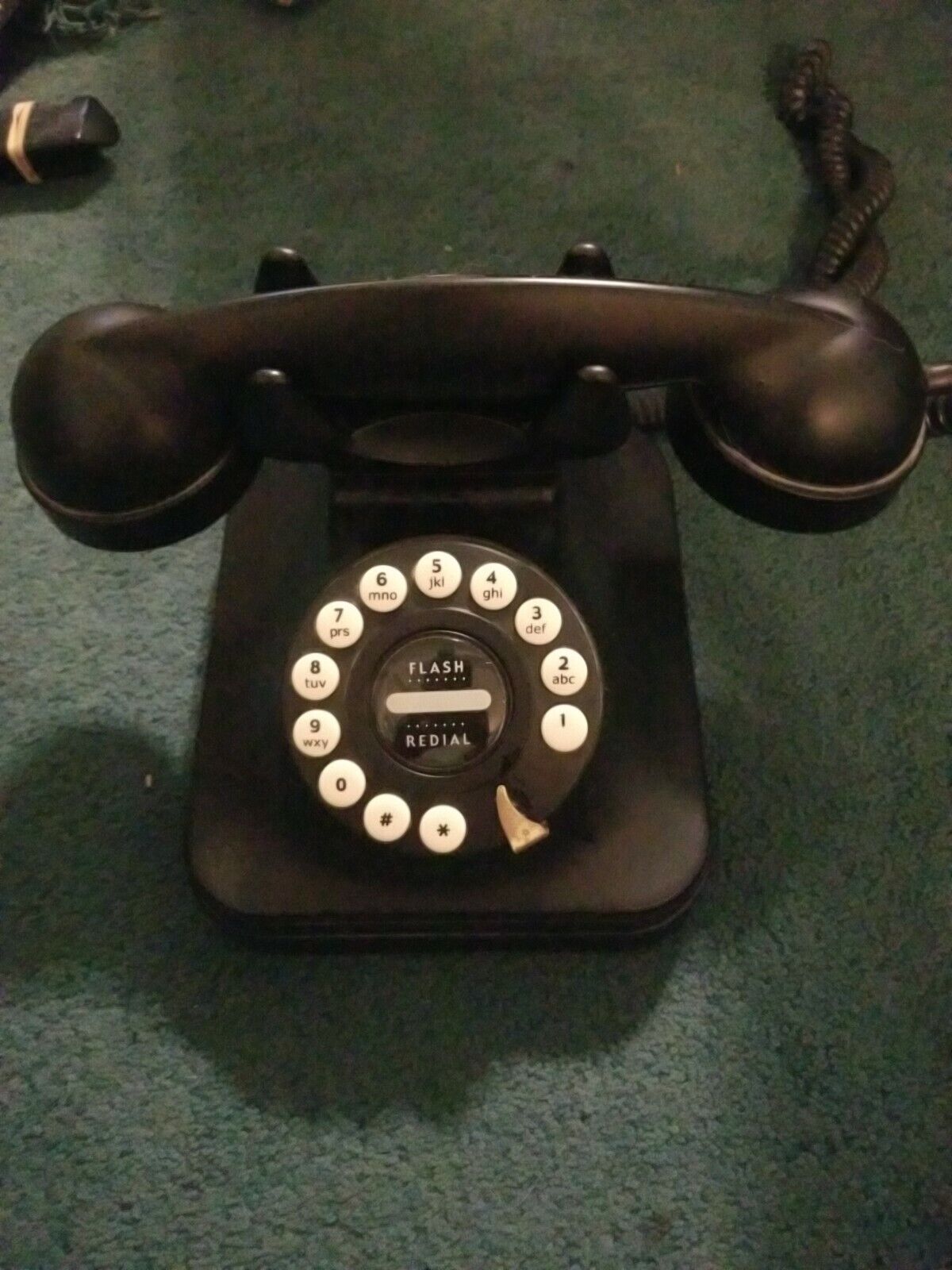 Grand Phone Vintage Black Touch Button Flash Redial Retro 1950's Telephone