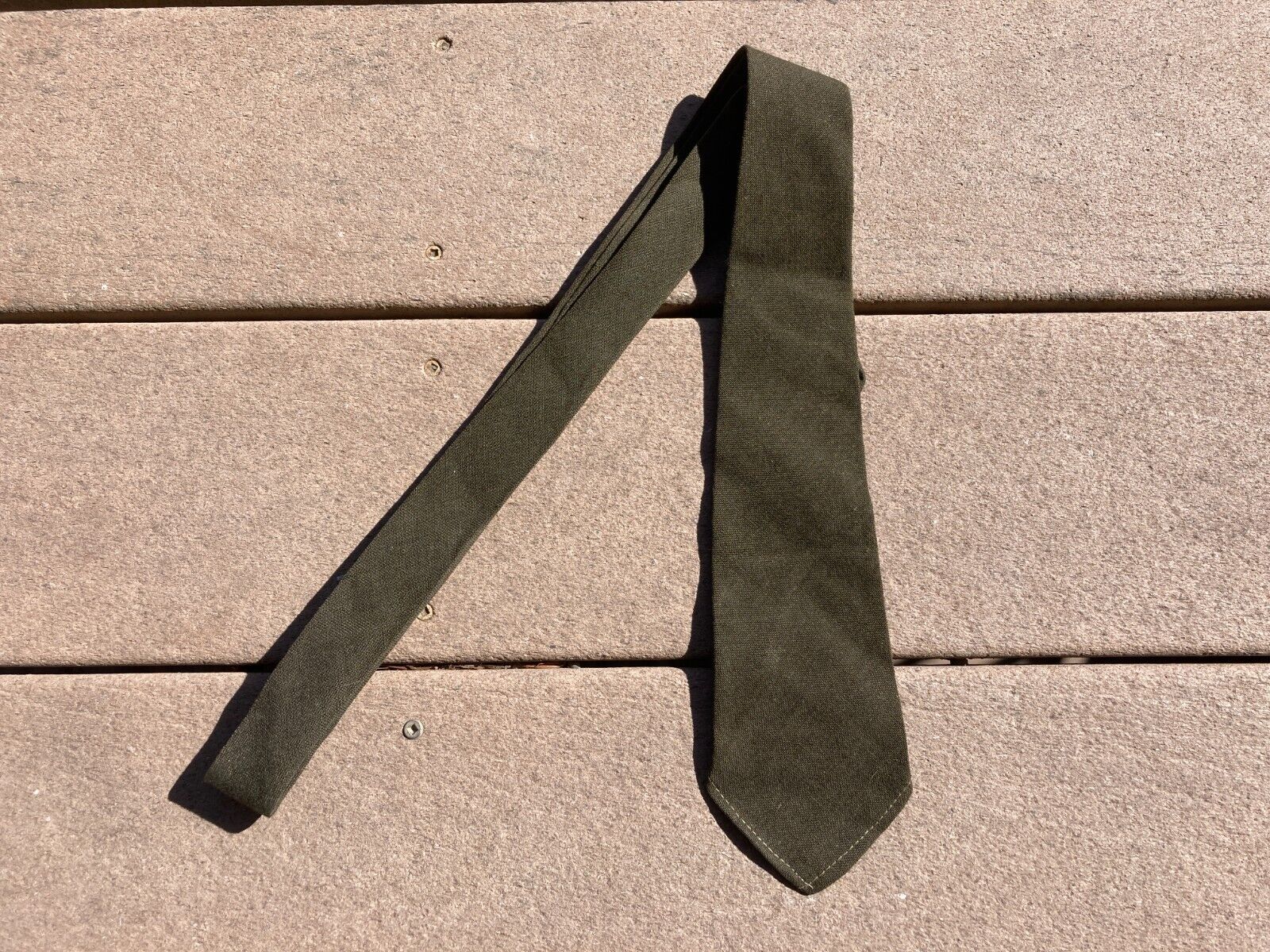 WW2 US Army Military Green Dress Uniform Wool Neck Tie