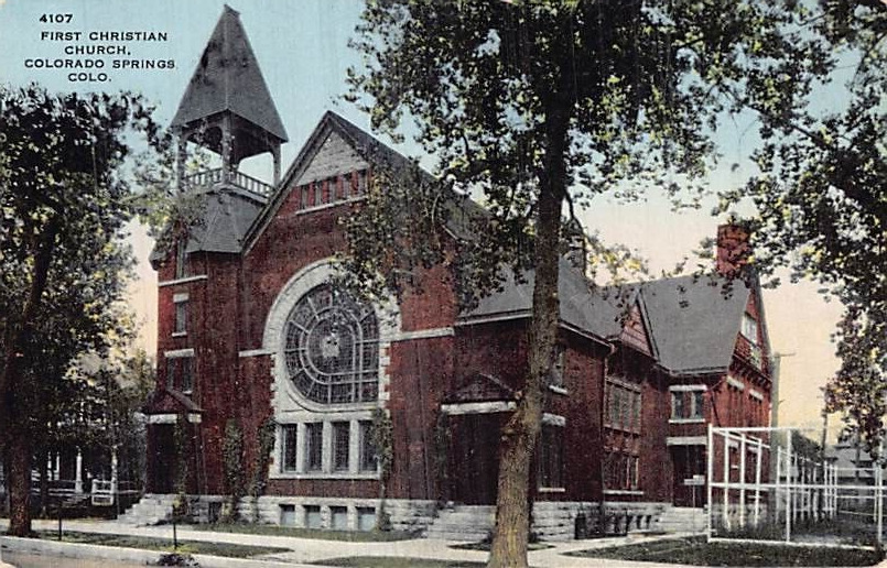 Postcard CO: First Christian Church, Colorado Springs, Colorado, DB 1910's