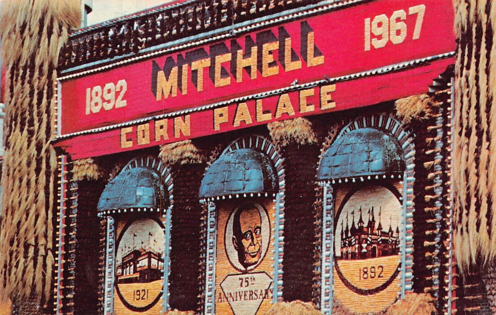Corn Palace Mitchell South Dakota 75th Anniversary Vtg Postcard A49