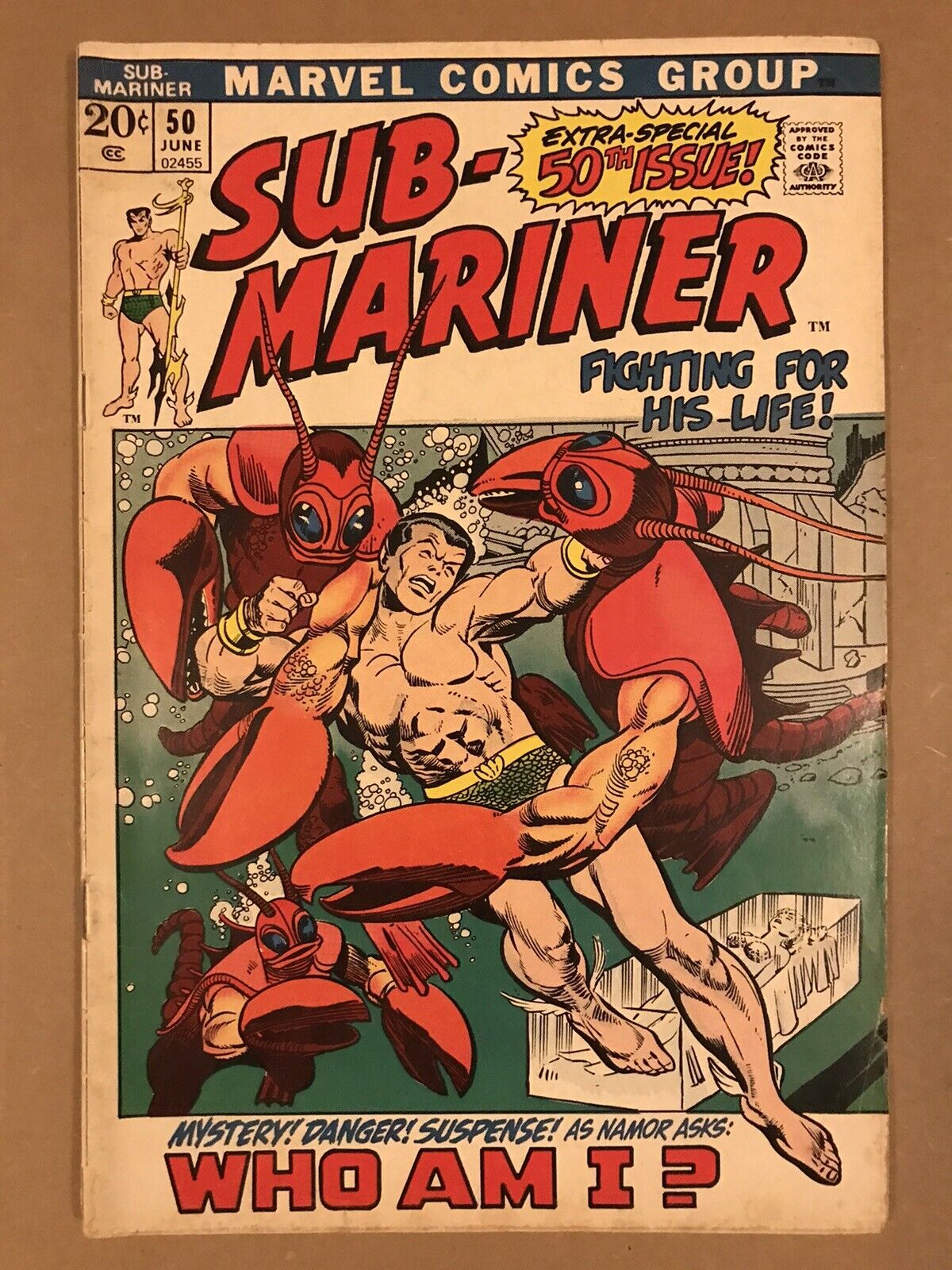 Sub-Mariner #50 1972 first printing original Marvel Comic Book 1st Namorita