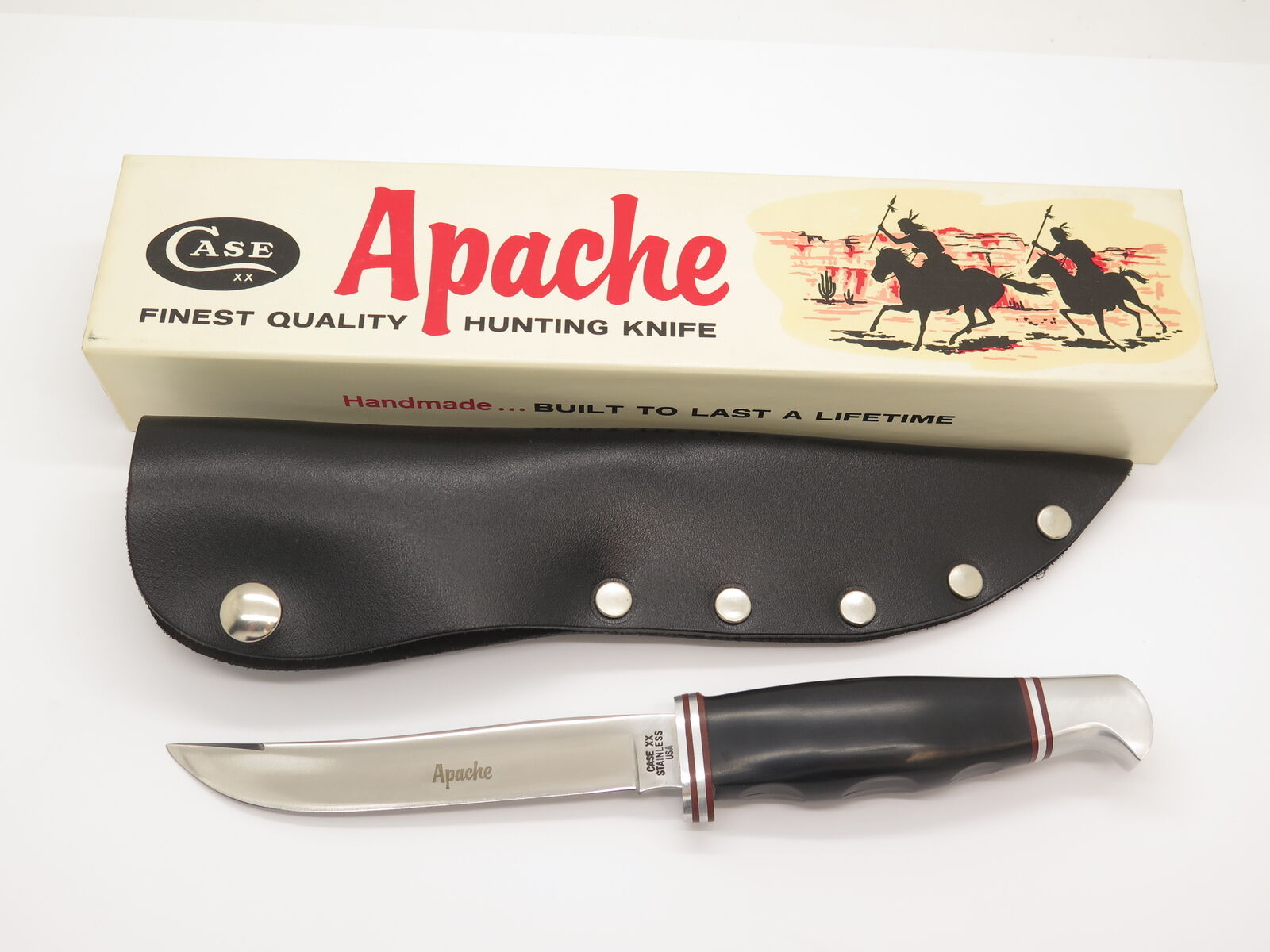 Vintage 1965-69 Case XX 300 Apache Stainless Steel Hunting Fixed Blade Knife