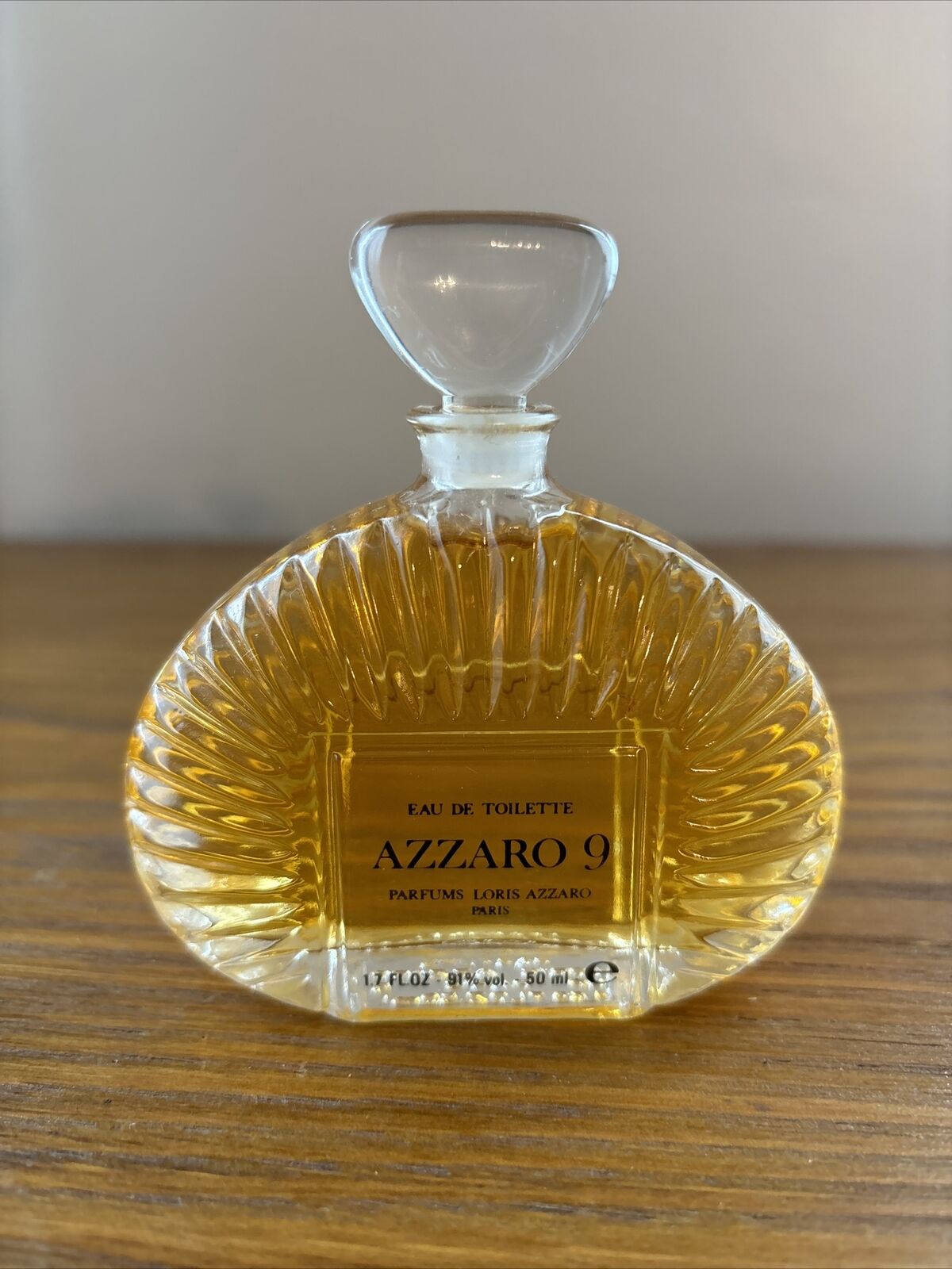 Vintage Azzaro 9 Eau De Toilette 1.7 Oz. Splash Perfume No Box *READ DETIALS*
