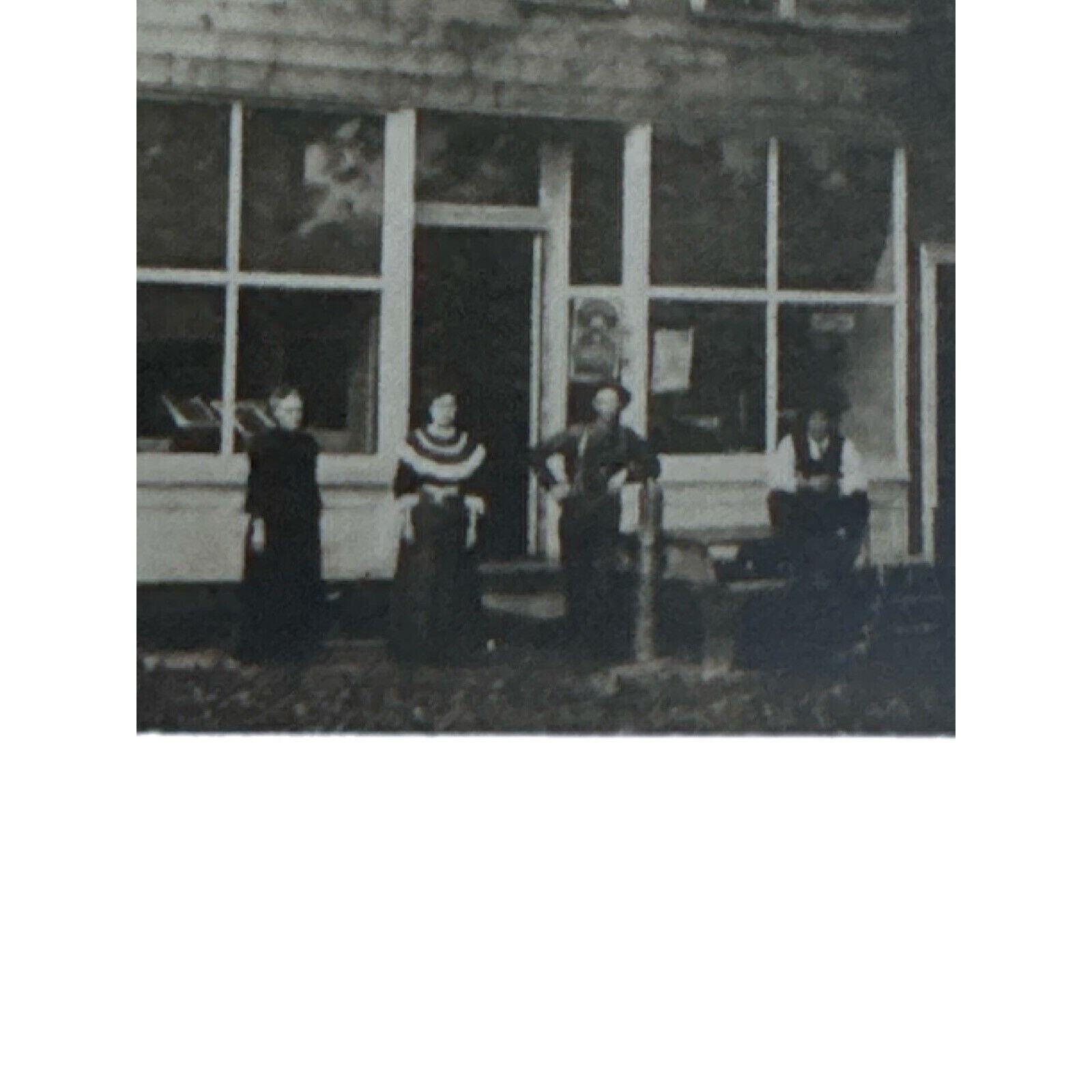Antique RPPC Postcard Ephemera Early 1900s Shoppe Black White Store Owners EUC