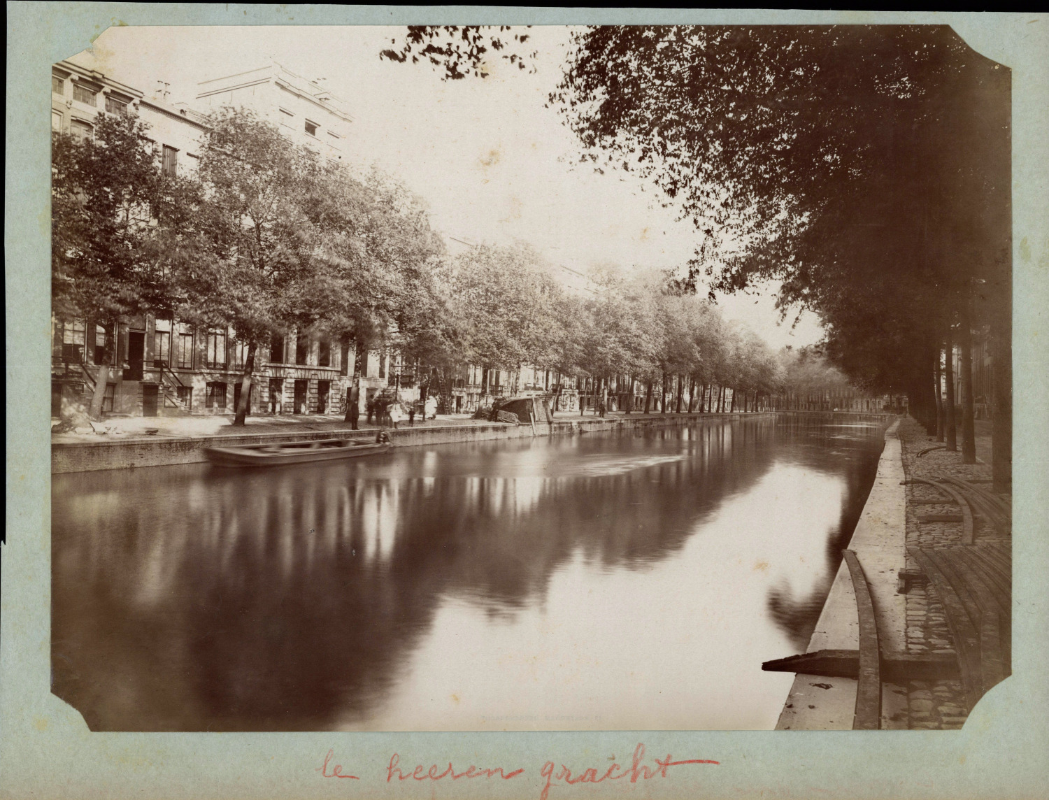 Nederland, Amsterdam, Herengracht Vintage Albumen Print 23,