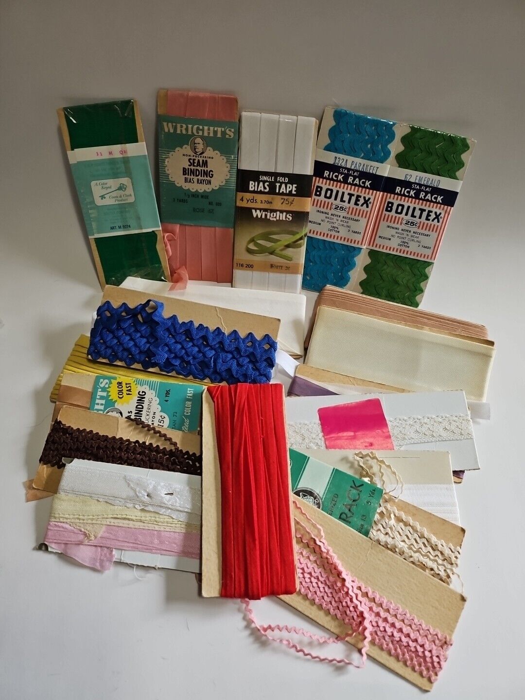 Vintage Sewing Notions Lot: Rick Rack And  Lace