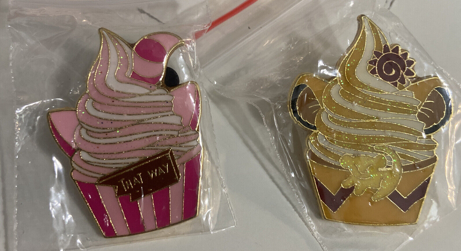 Disney Cheshire Simba Lion King Dole Whip lot of 2 Pins
