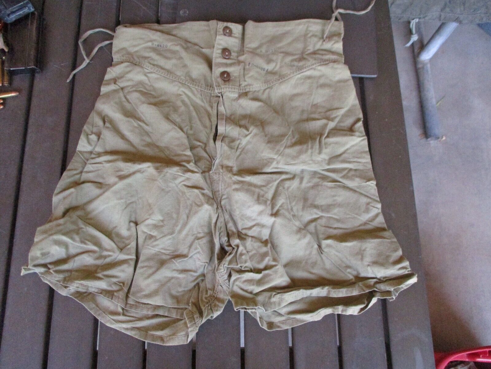 1943 WWII OD Cotton Boxer Underwear Shorts, size 30